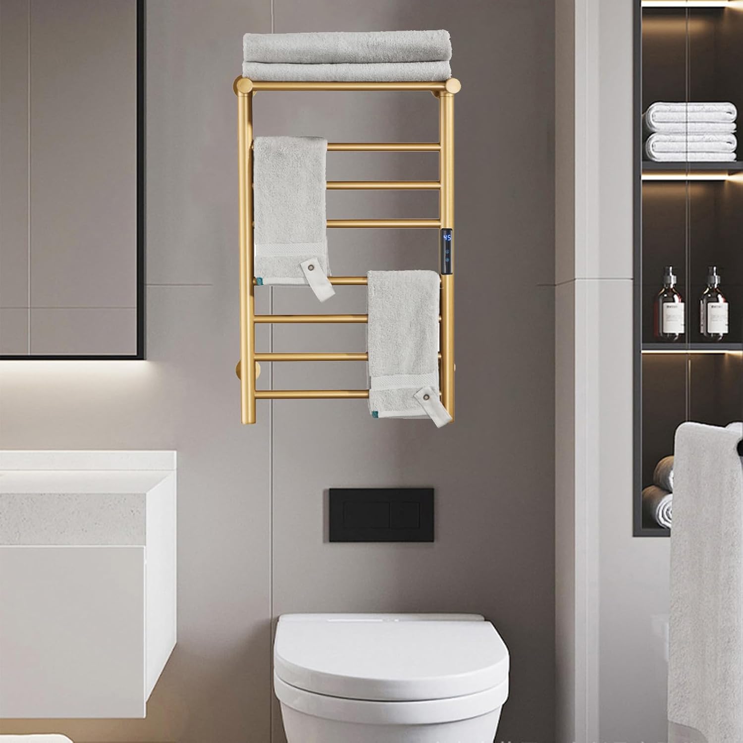 7-in-1 Electric Towel Warmer with Timer Durable Energy Efficient