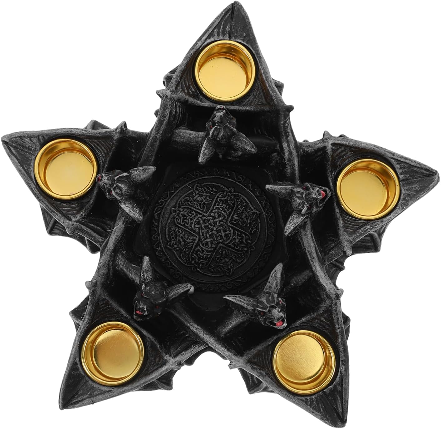 Gothic Bat Resin Candlestick Holder Halloween Decor