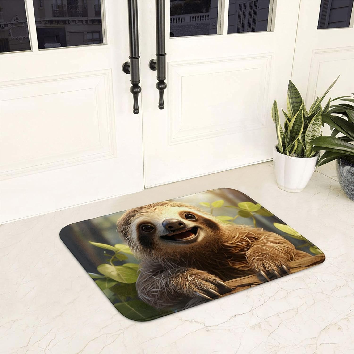 Welcome Home to the Sloth Front Door Mat 236 x 157 in