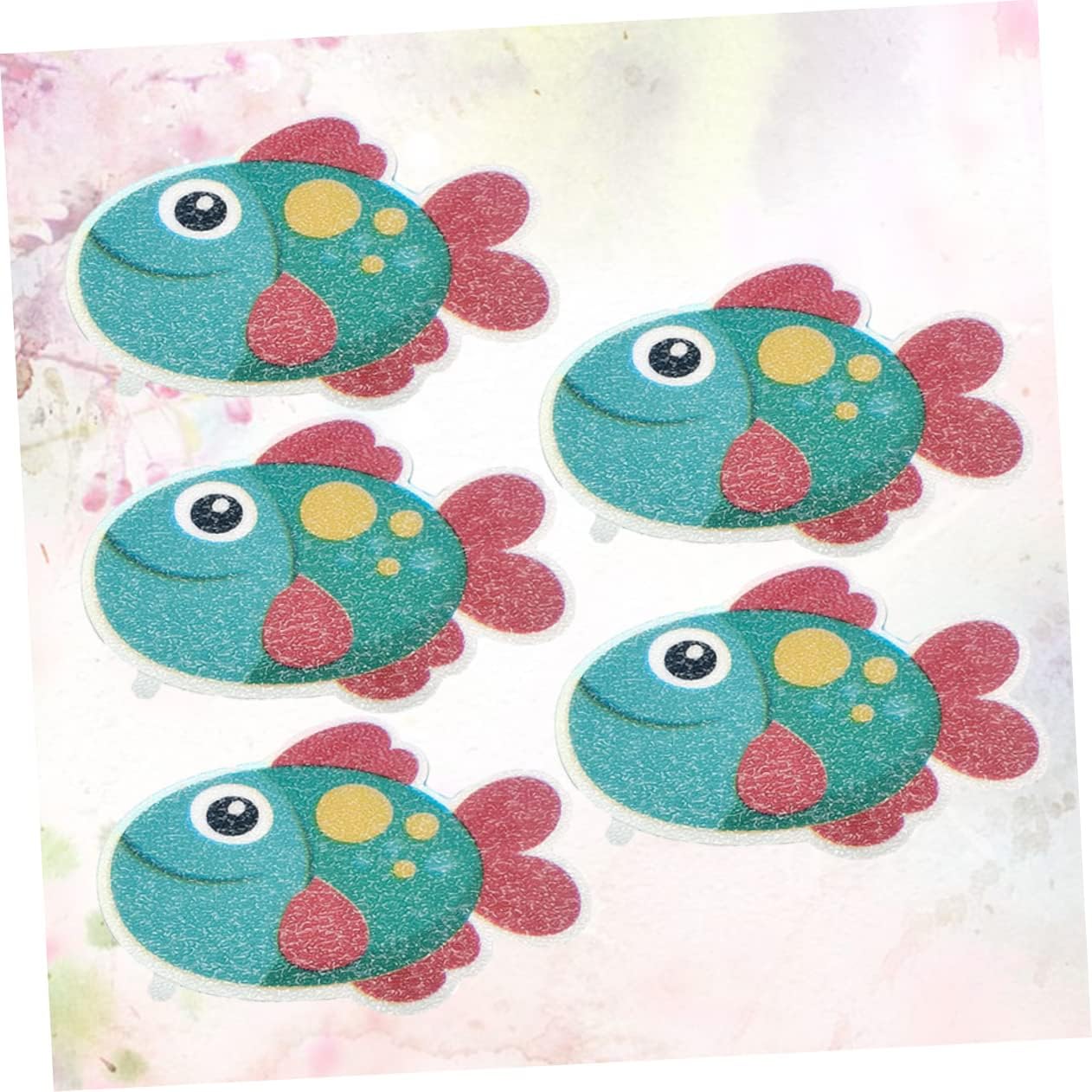 Ensure safe fun with 5Pcs Cartoon Fish Non Slip bathtub stickers