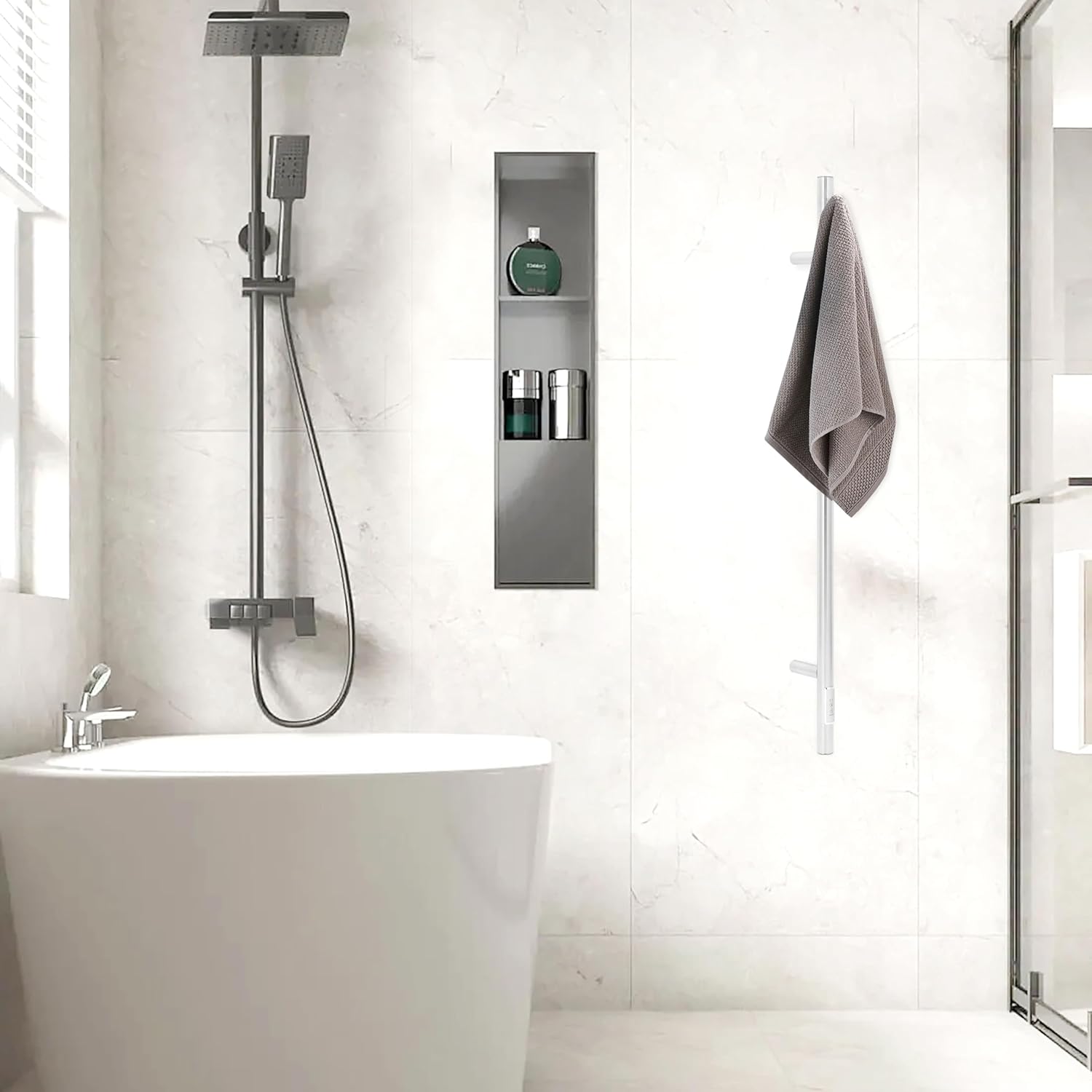 KEG Instantly heats wall-mounted towel warmer elegant durable