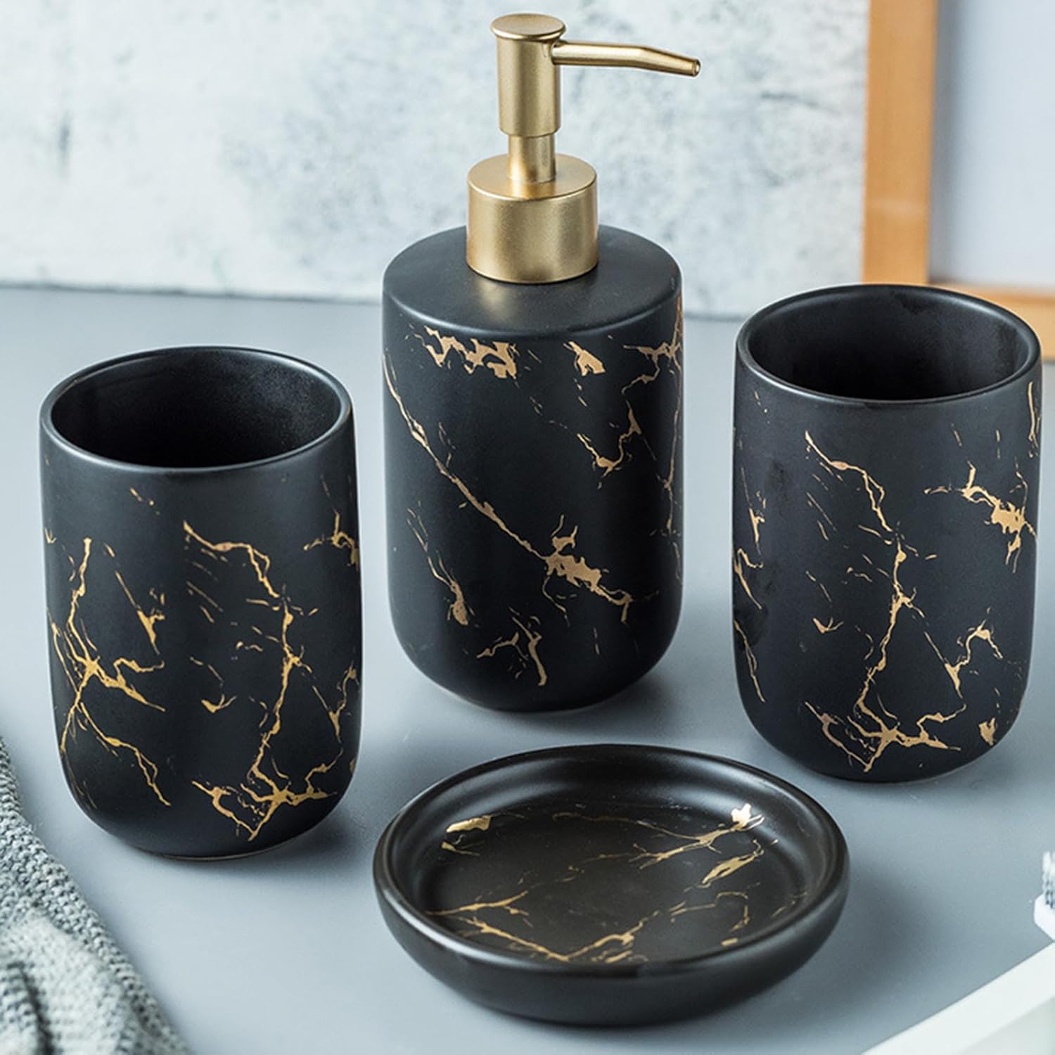4-Piece Soap Dish Set Ergonomic Design Durable Stylish for Home