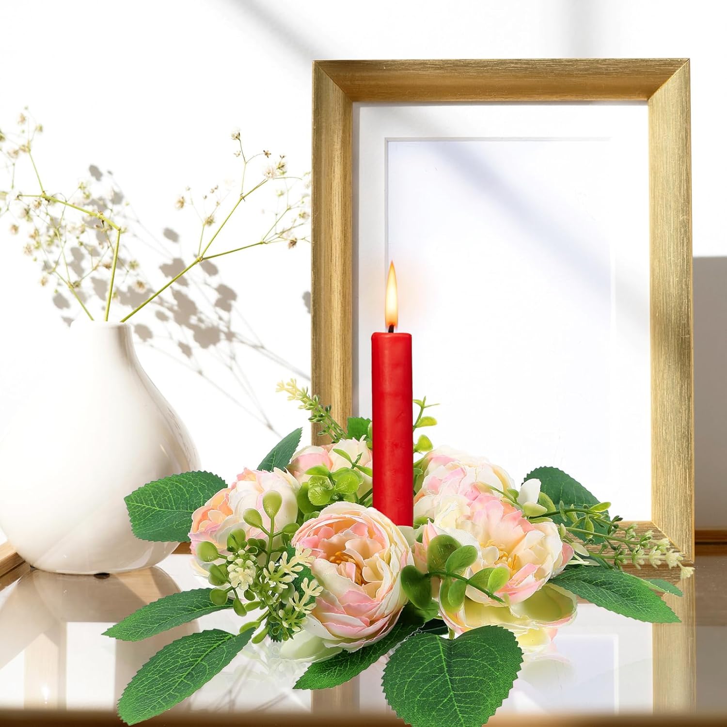 VOSAREA Wedding Candle Wreath