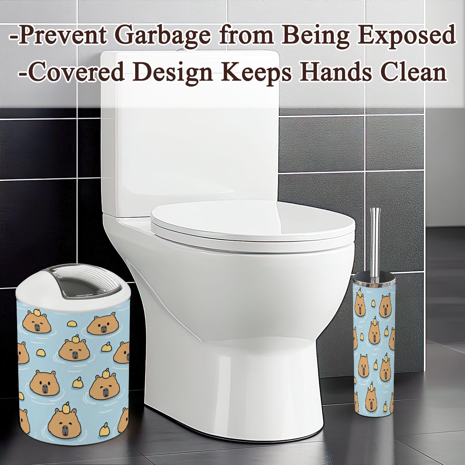 6 Piece Bathroom Accessories Set - Cute and Functional Trading