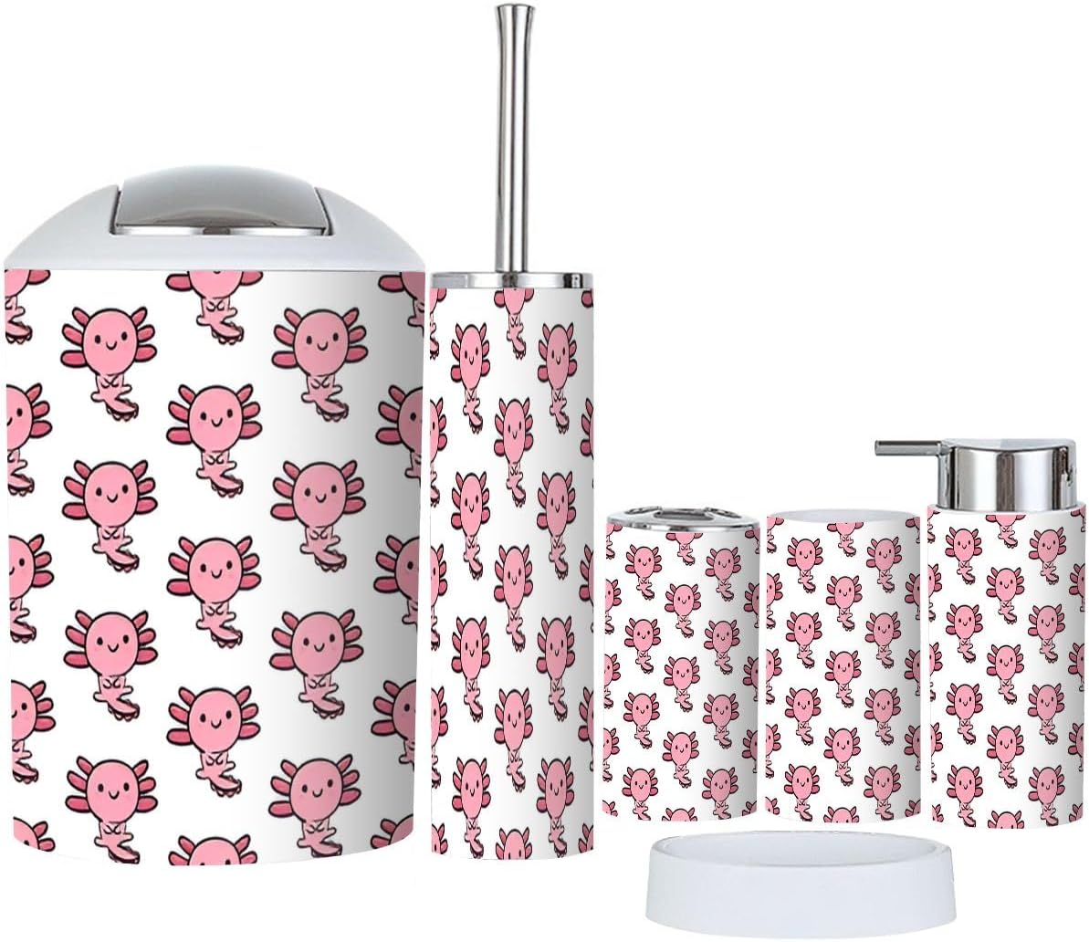 6-Piece Cute Cartoon Bathroom Accessory Set for Kids
