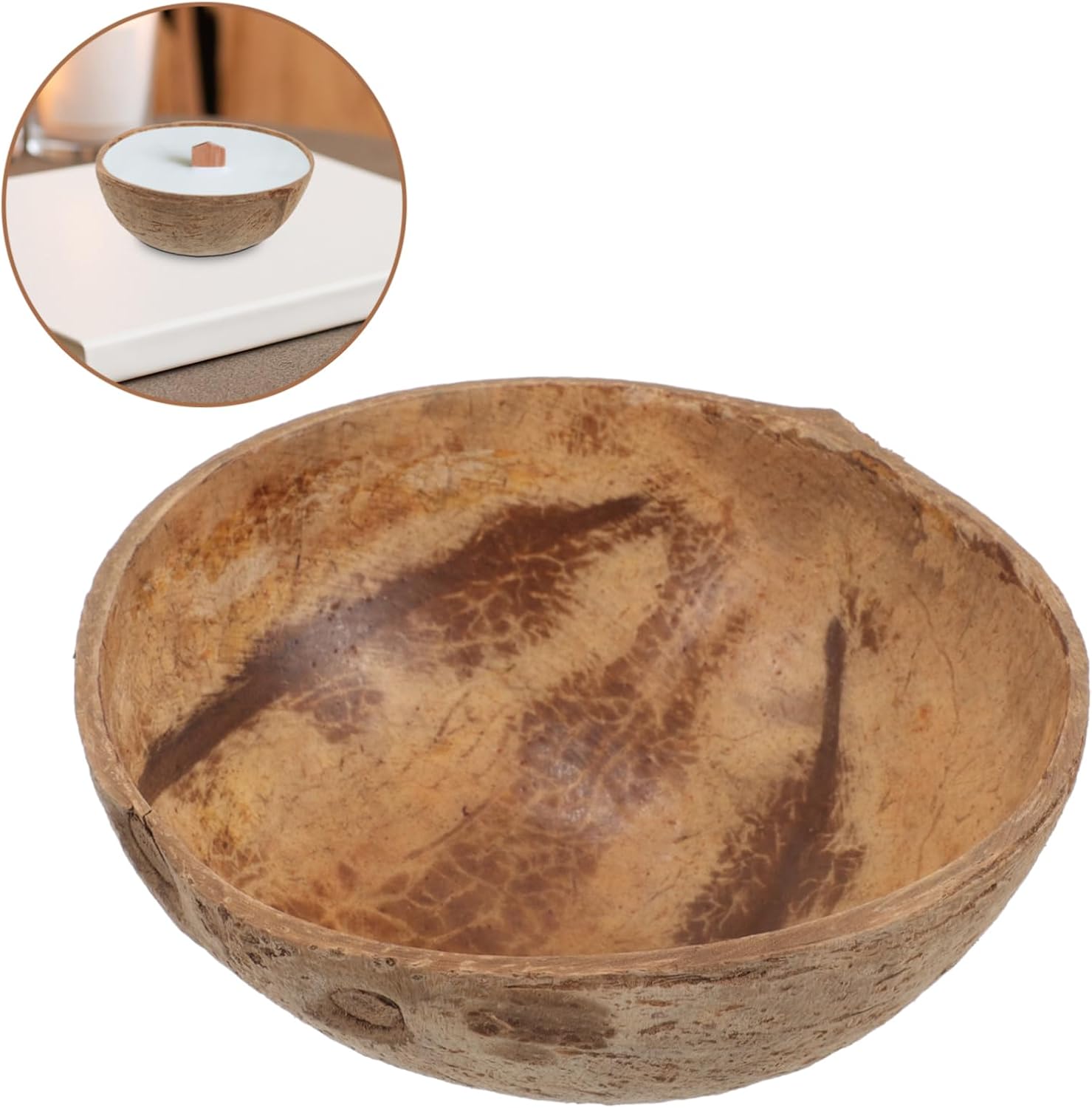 DIYEAH 3pcs Coir Candle Cups Shell Holders