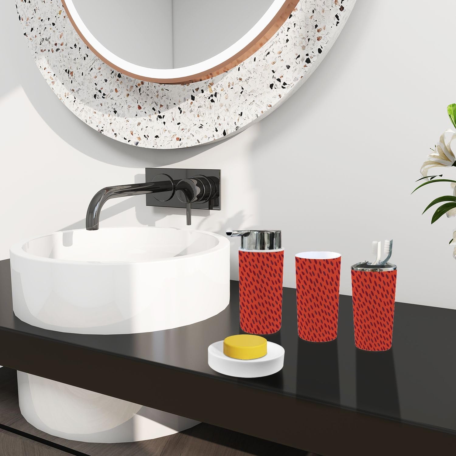Stylish Boho Bathroom_acc set 6 piece