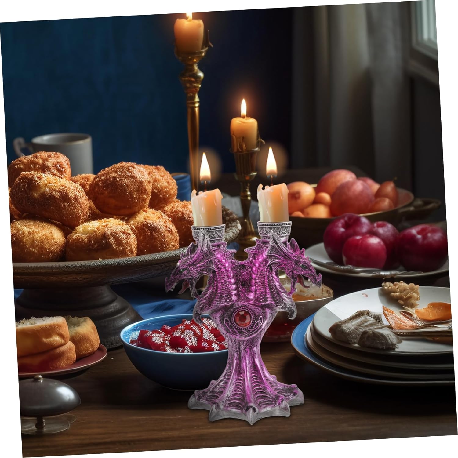 Halloween Dragon Candle Holder - Spooky Artistic Candle declined