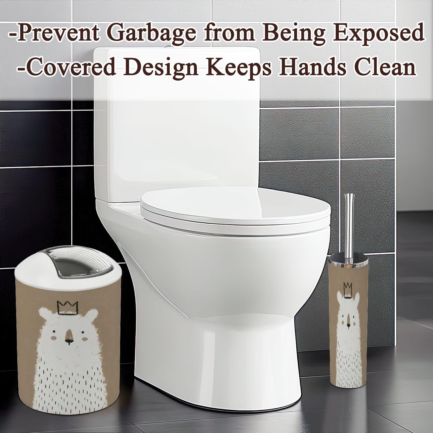 Modern Bathroom Accessories Set 6 Pcs - Durable and Stylish