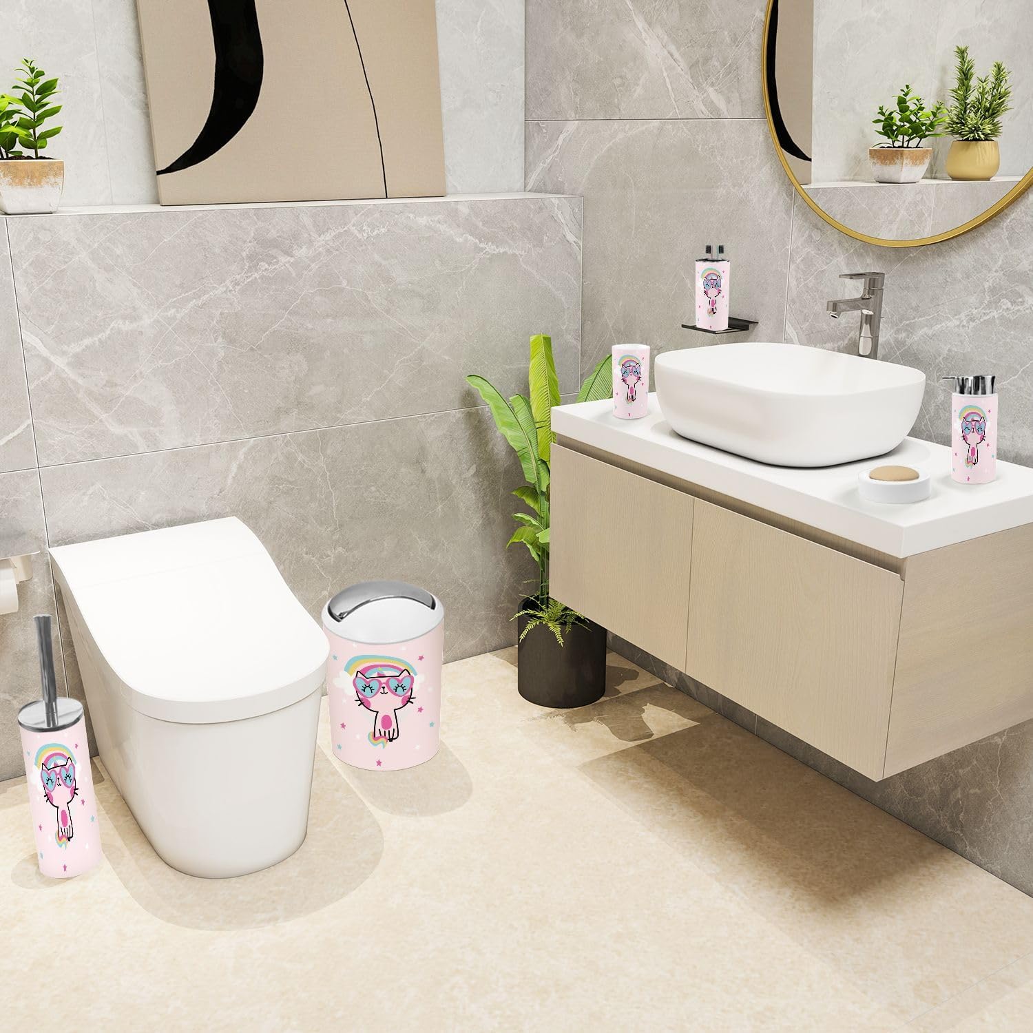 6-Piece Bathroom Accessories Set GISGBJW