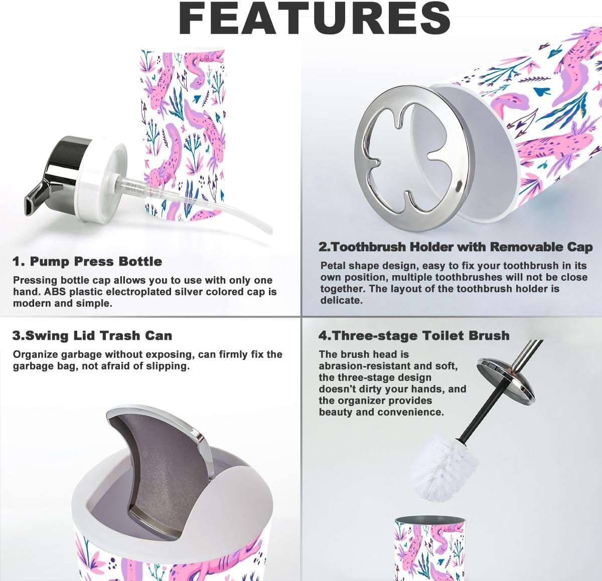 Stylish 6-Piece Bathroom Accessory Set