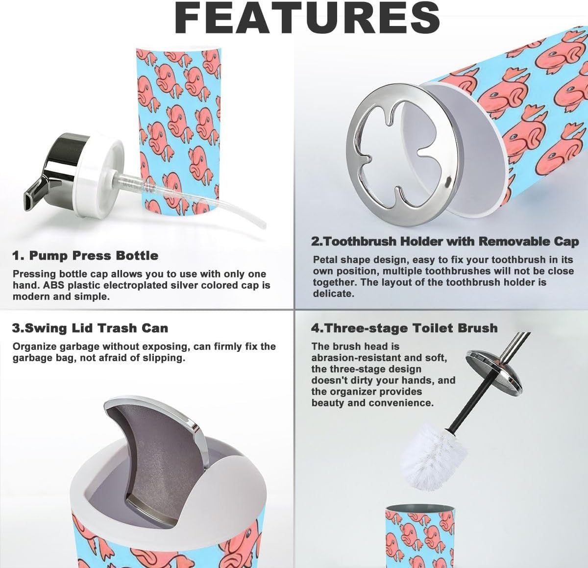 6-Piece Bathroom Accessories Set for Kids
