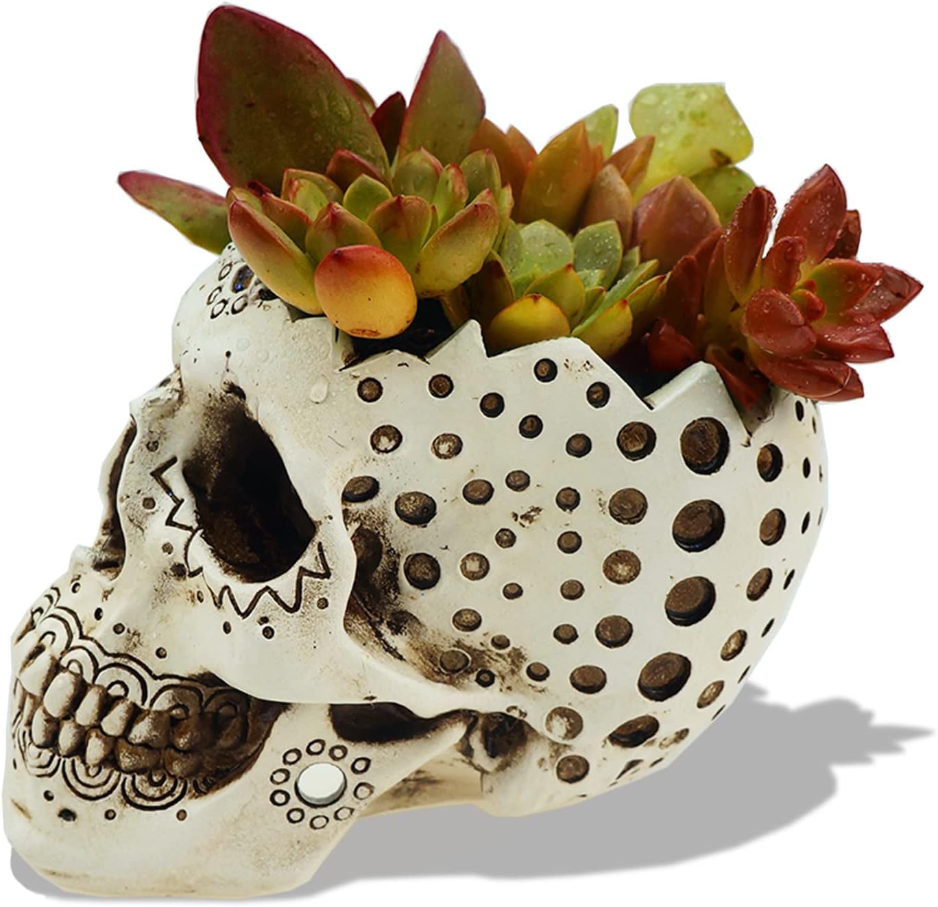 Gothic Skull Candle Holder - Halloween Decor - 59-inch Tealight Planter