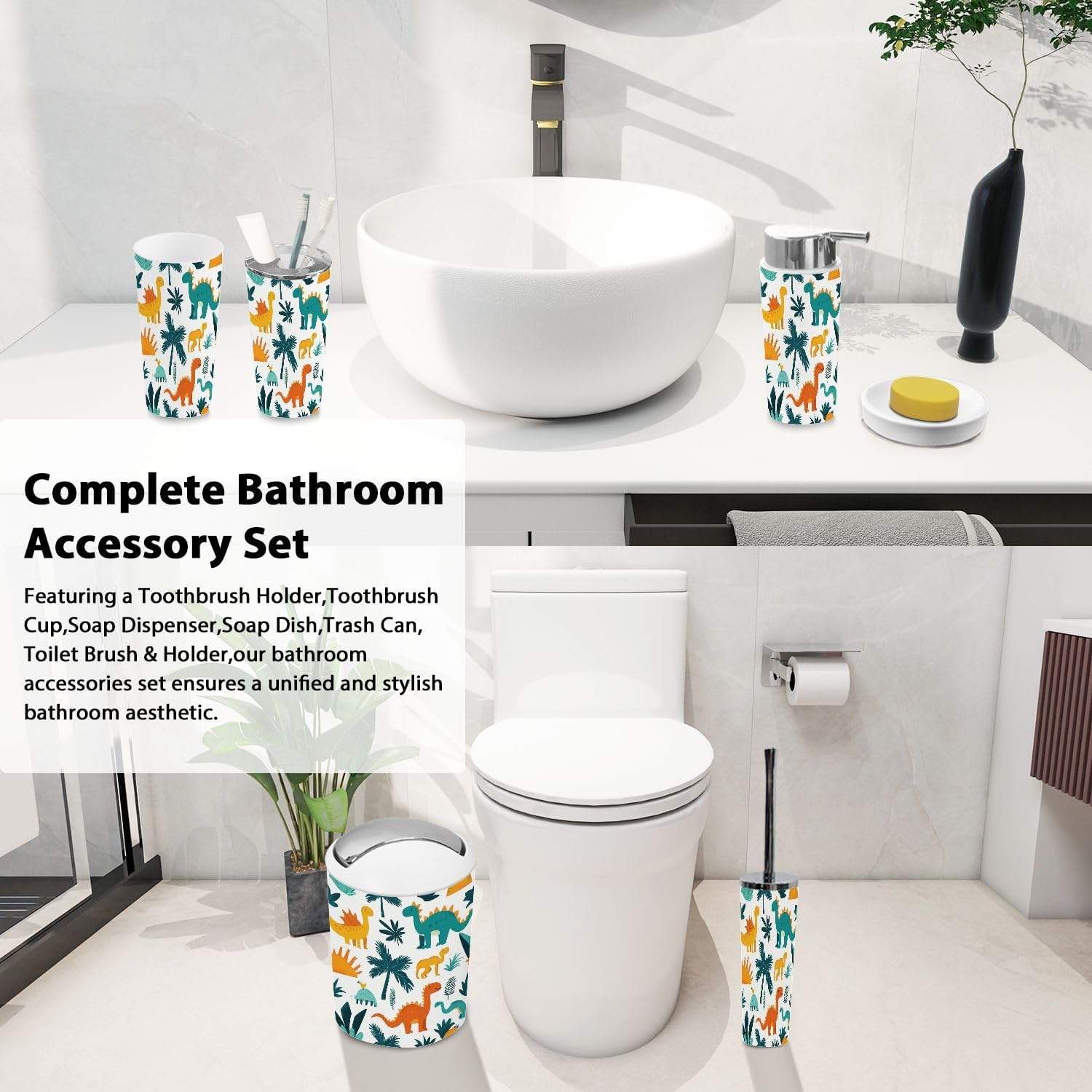 Bathroom Accessory Set Boho Style