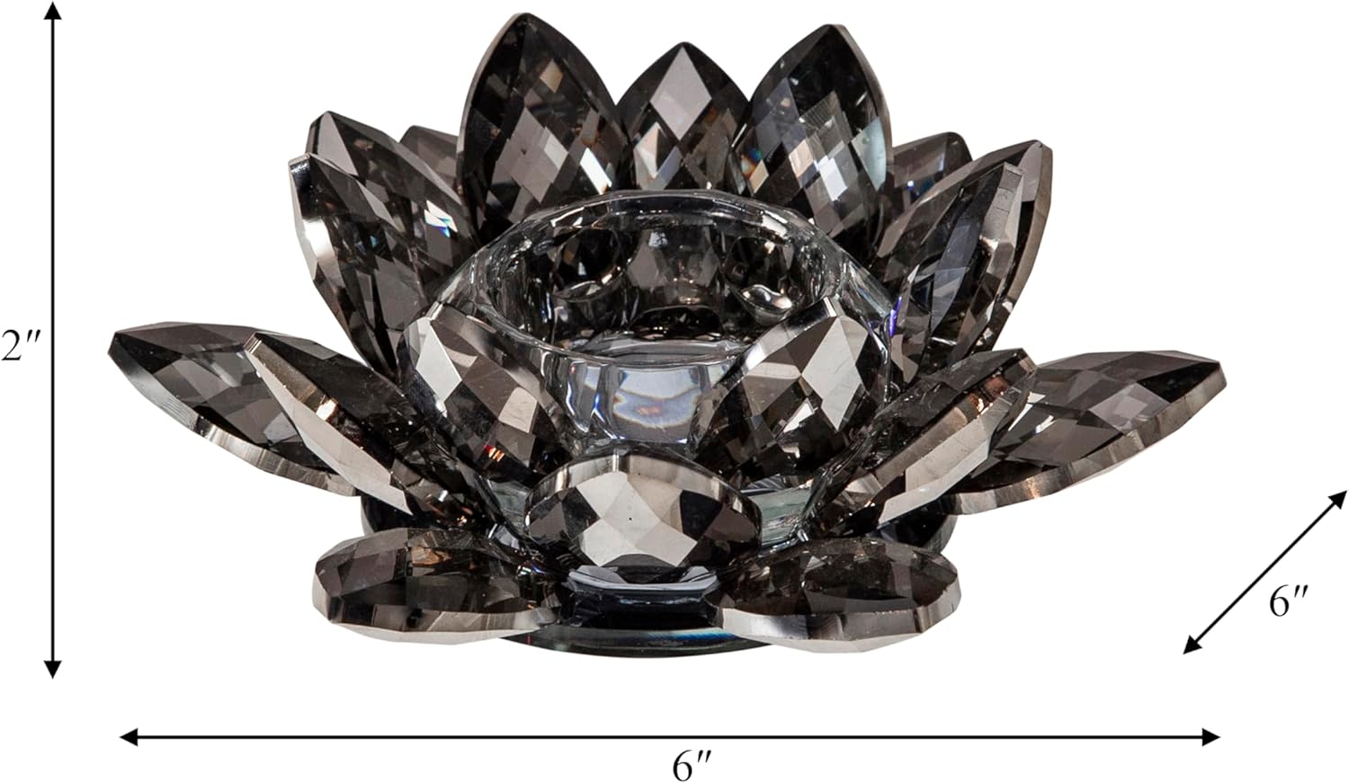Vivid Gray Glass Candle Holder for Home Dcor