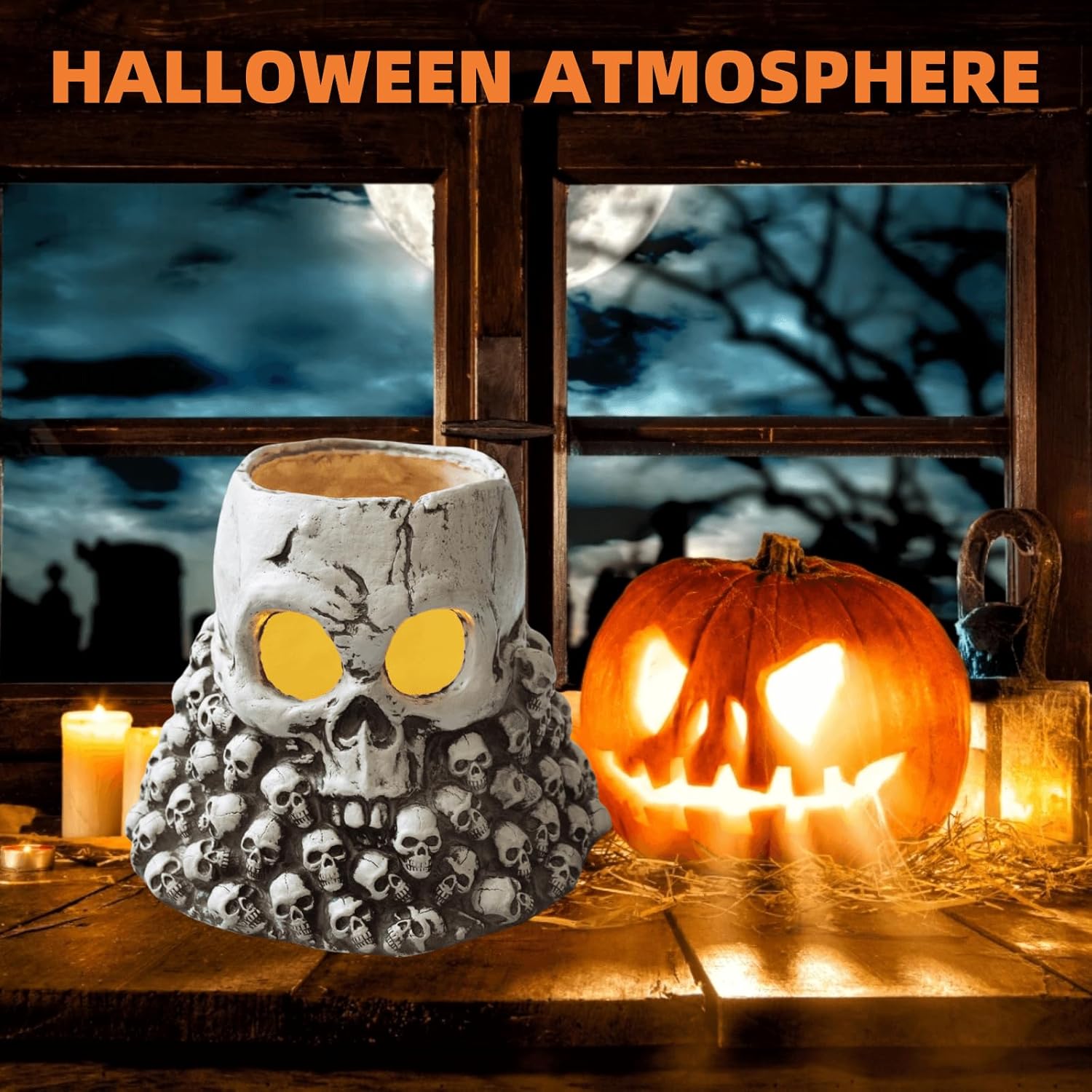 LED Skeleton Candle Holder