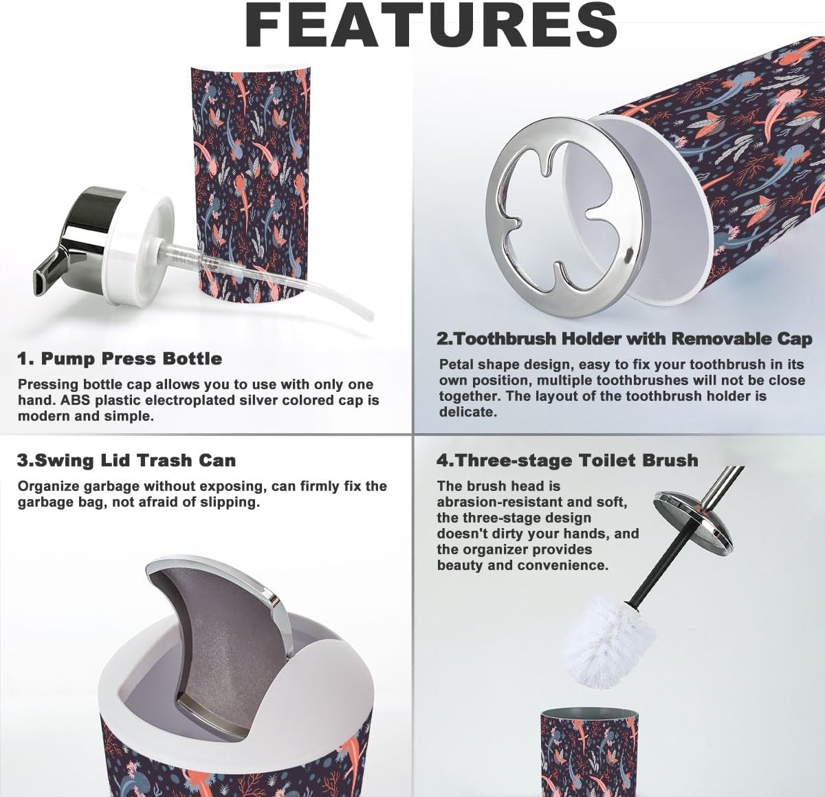 6 Piece Bathroom Accessory Set