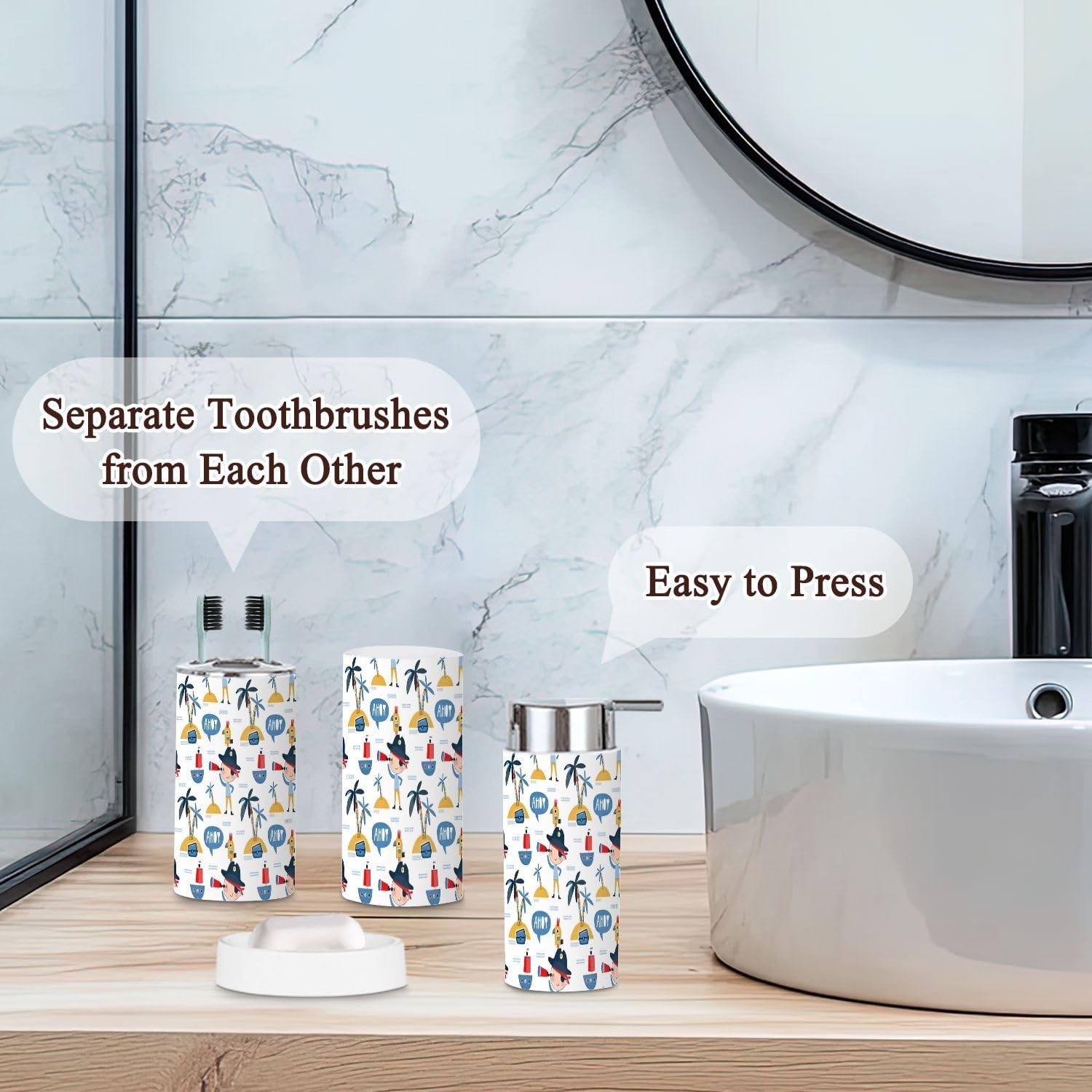 Six-Piece Bathroom Accessories Set