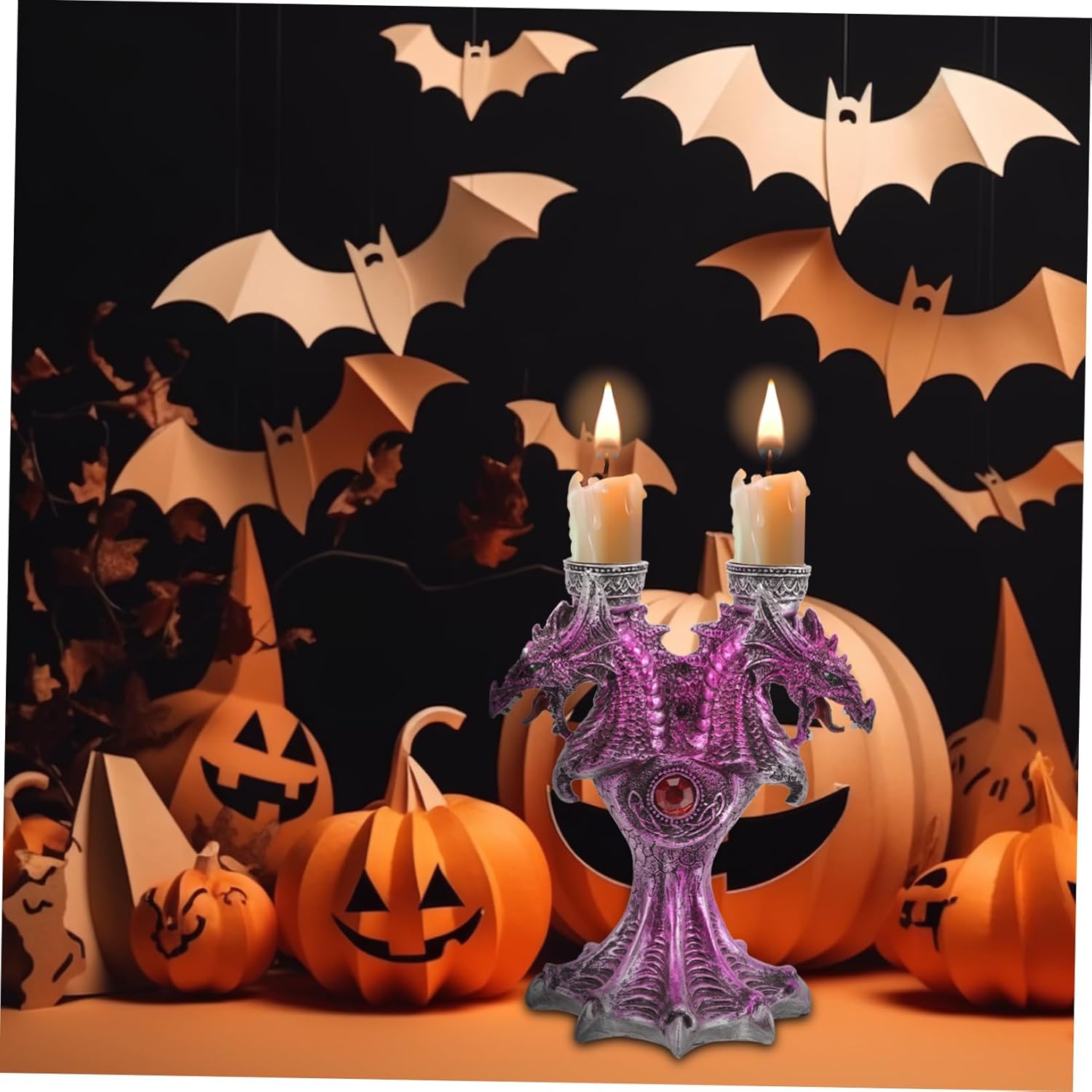 DECHOUS Halloween Dragon Candlestick Holder