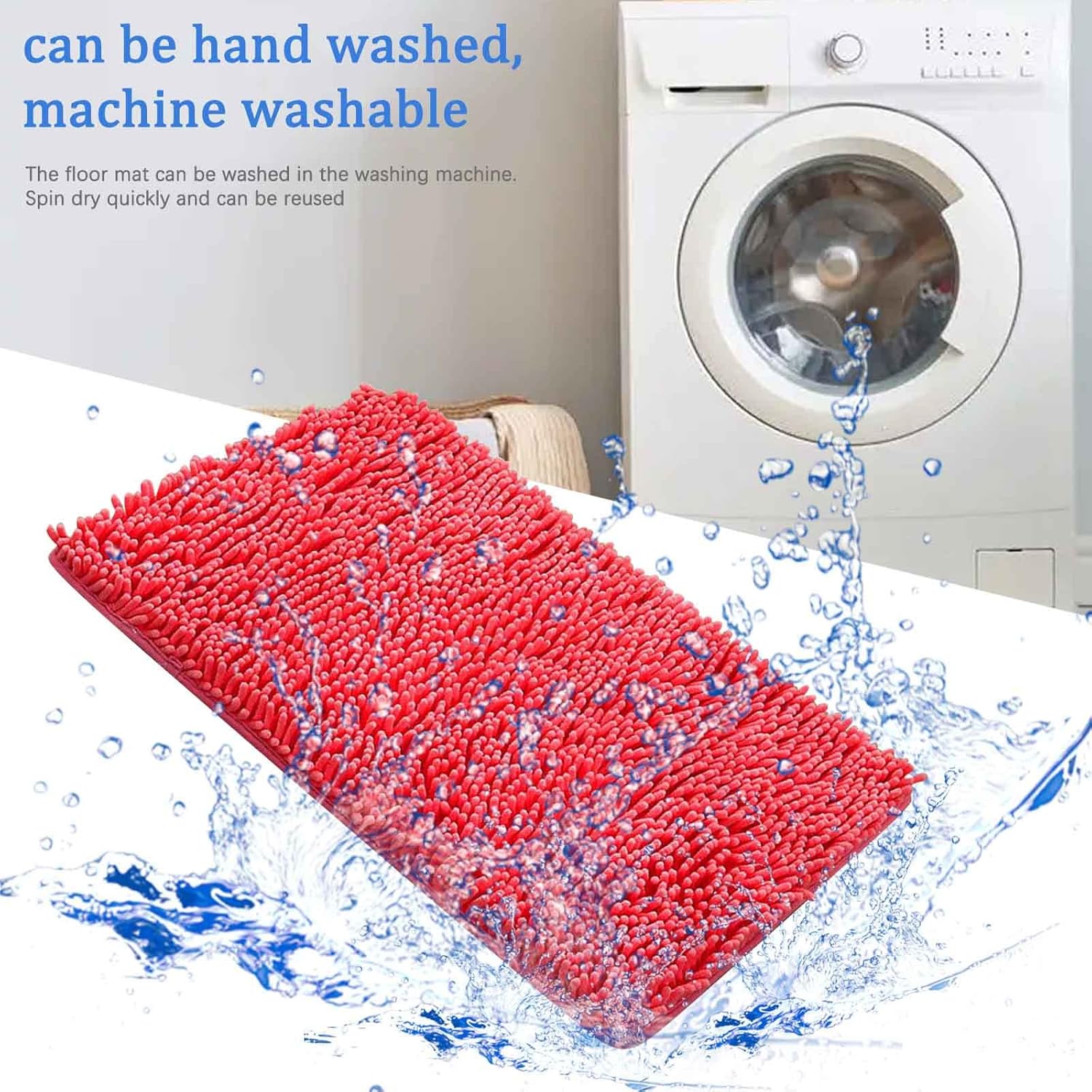 Extra Soft Washable Pink Bathroom Rug