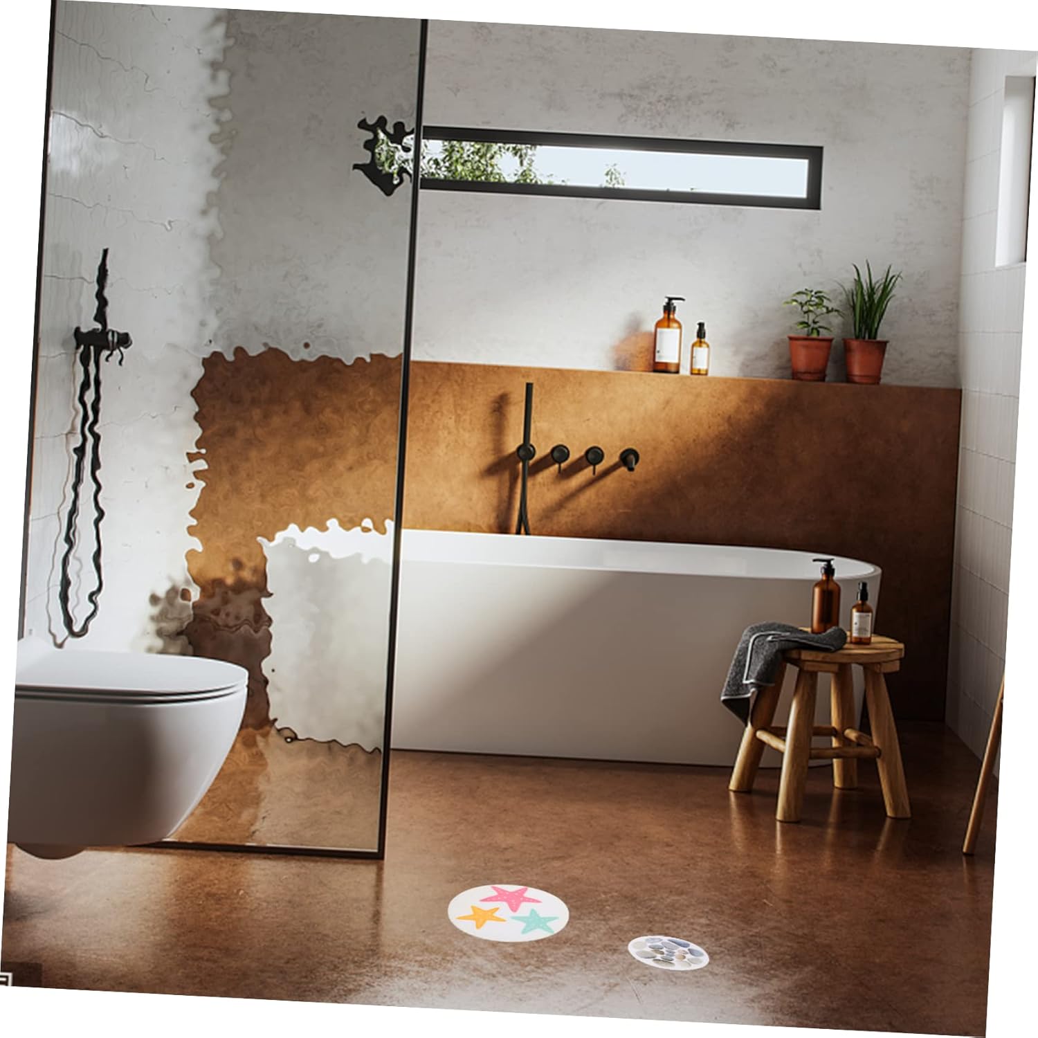 Mobestech 8Pcs Cartoon Bathtub Stickers - Adorable bathroom