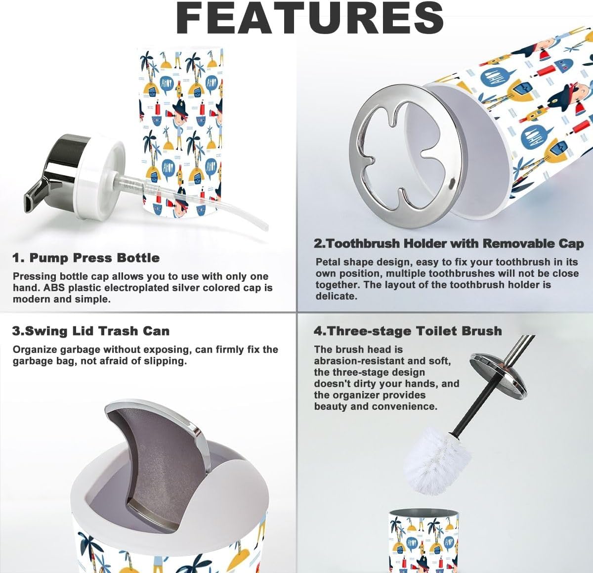 Six-Piece Bathroom Accessories Set