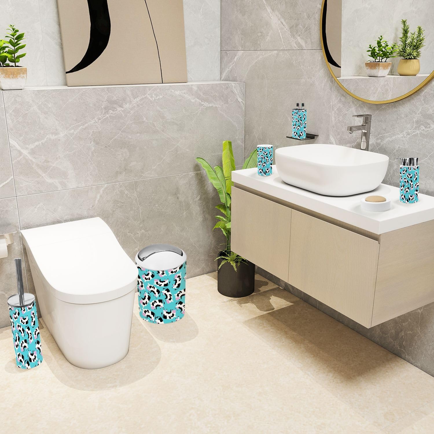 Charming 6-Piece Bathroom Set with Kids Design
