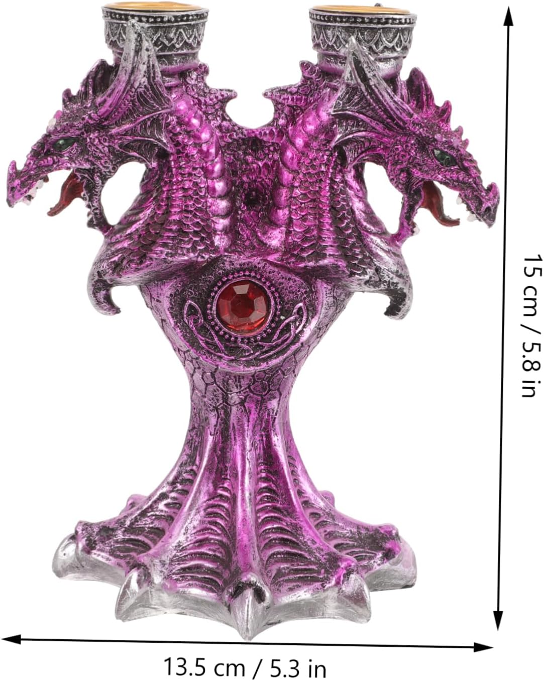 Halloween Alert Resin Dragon Candlestick Holder