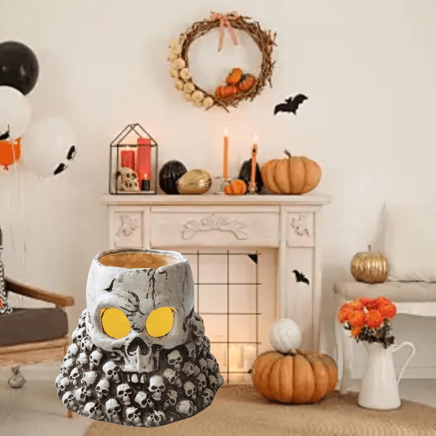 LED Skeleton Candle Holder