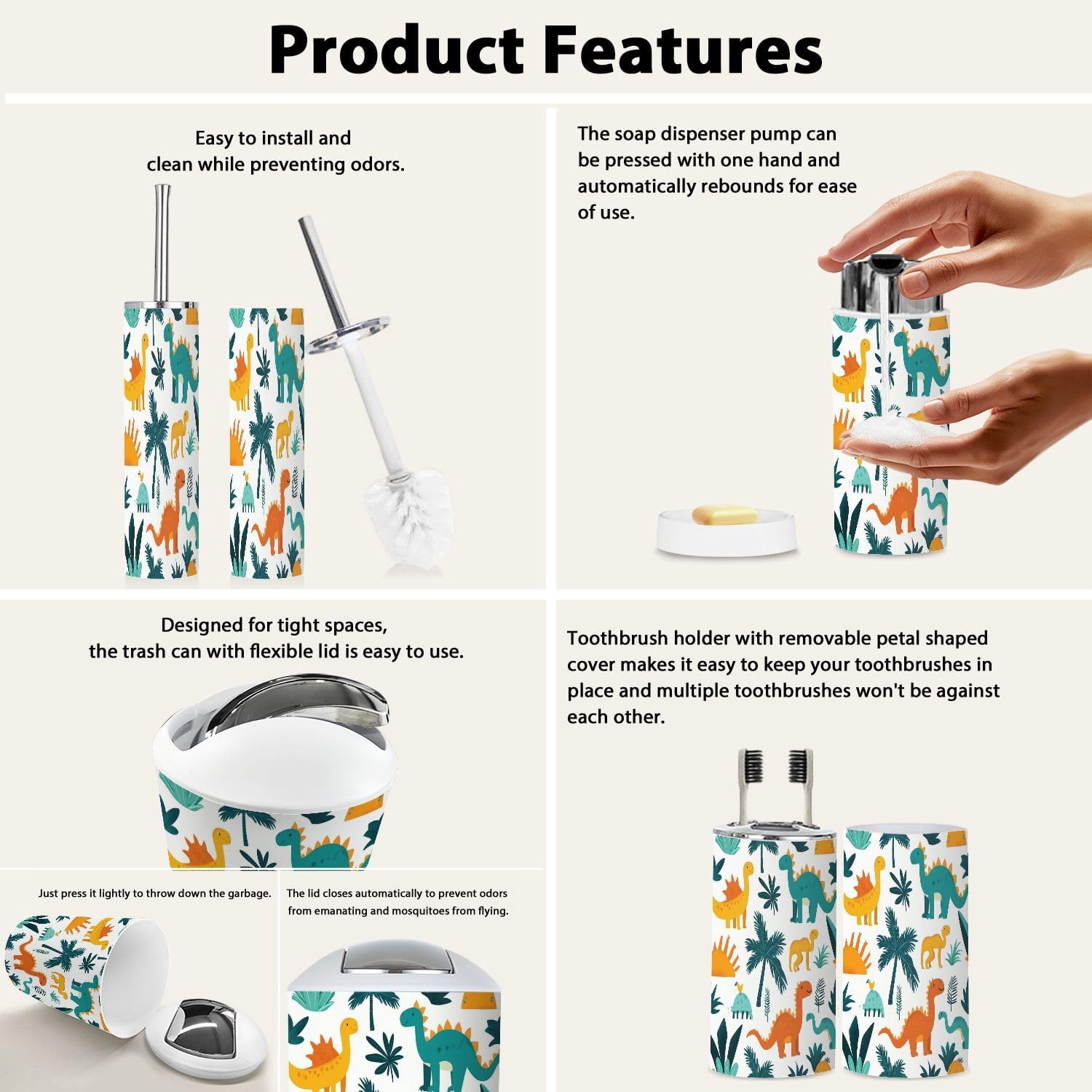 Bathroom Accessory Set Boho Style