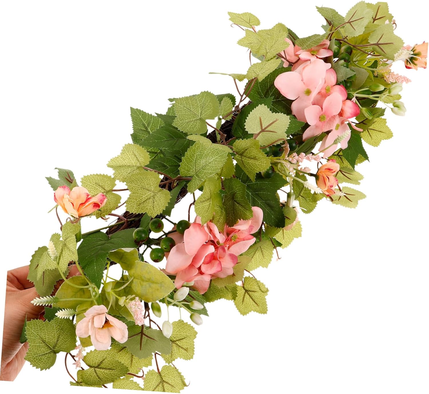 Vibrant 2-Piece Artificial Rose Vine Candle Holders for Weddings