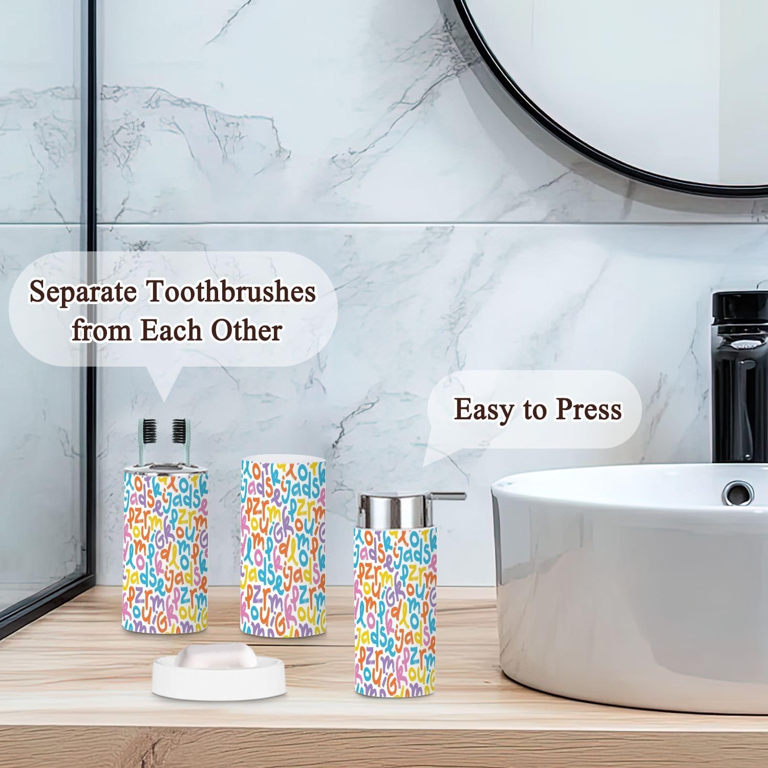 Modern 6-Piece Bathroom Accessories Set