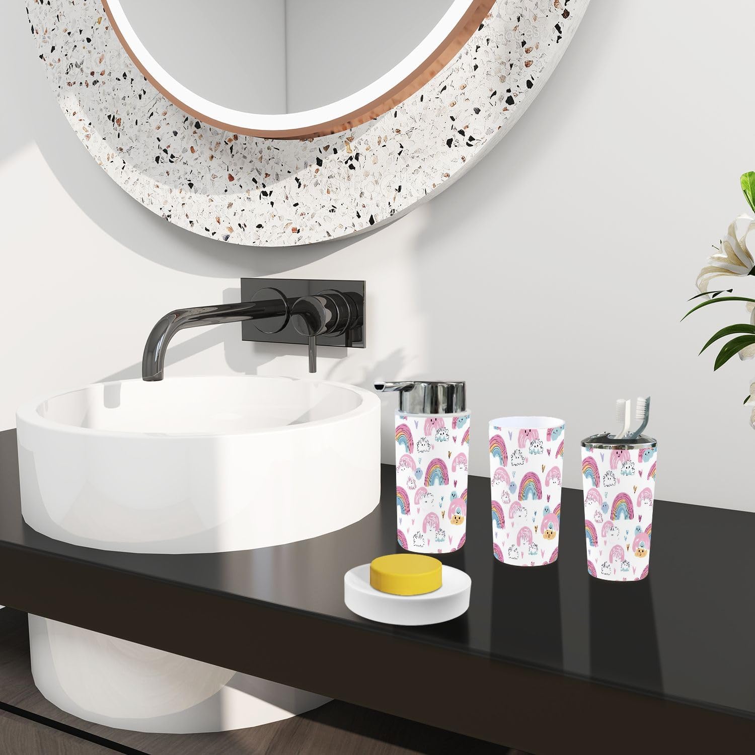 Bathroom Accessory Bohemian Set