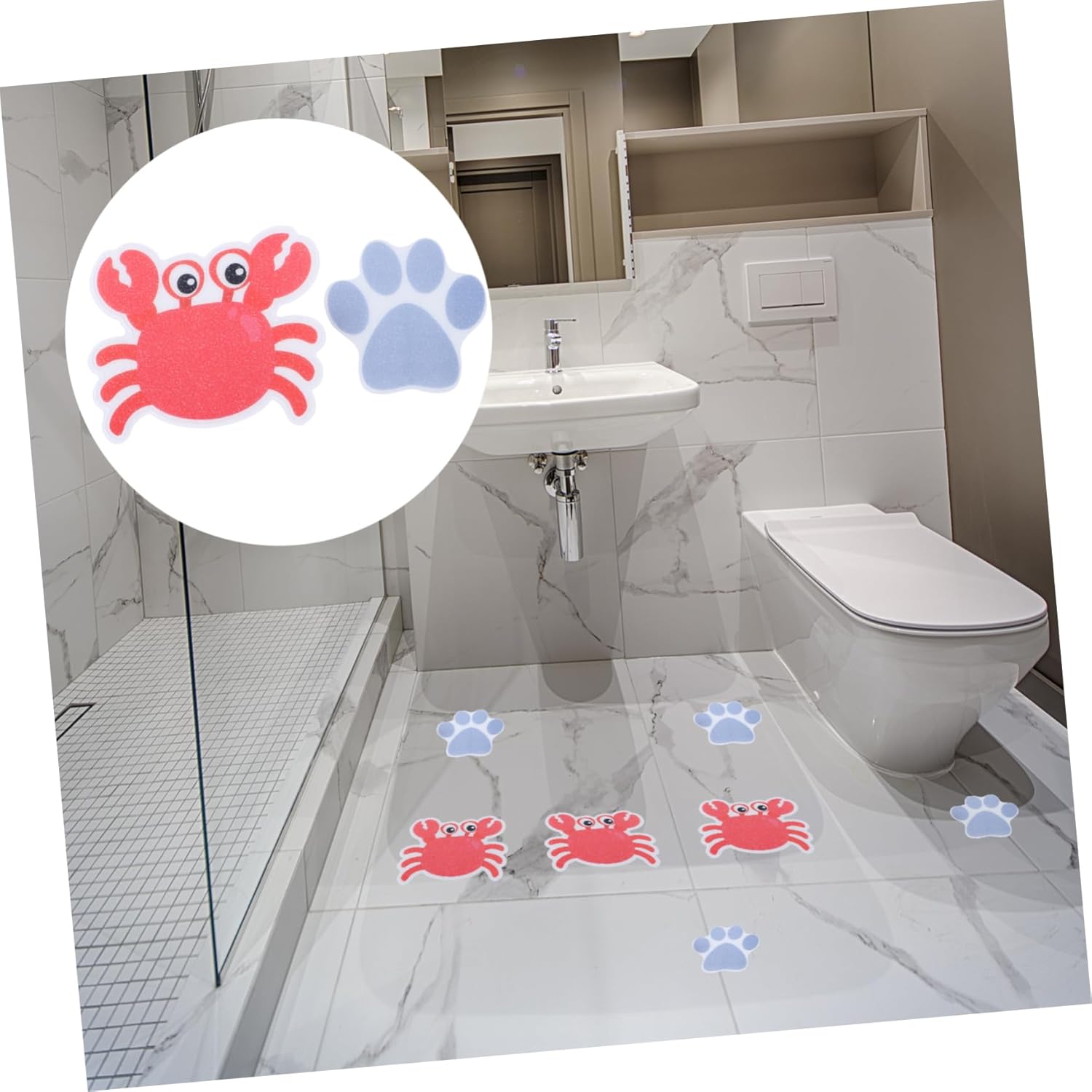 Frosted Anti-Slip Tub Stickers 8pcs Peva Material