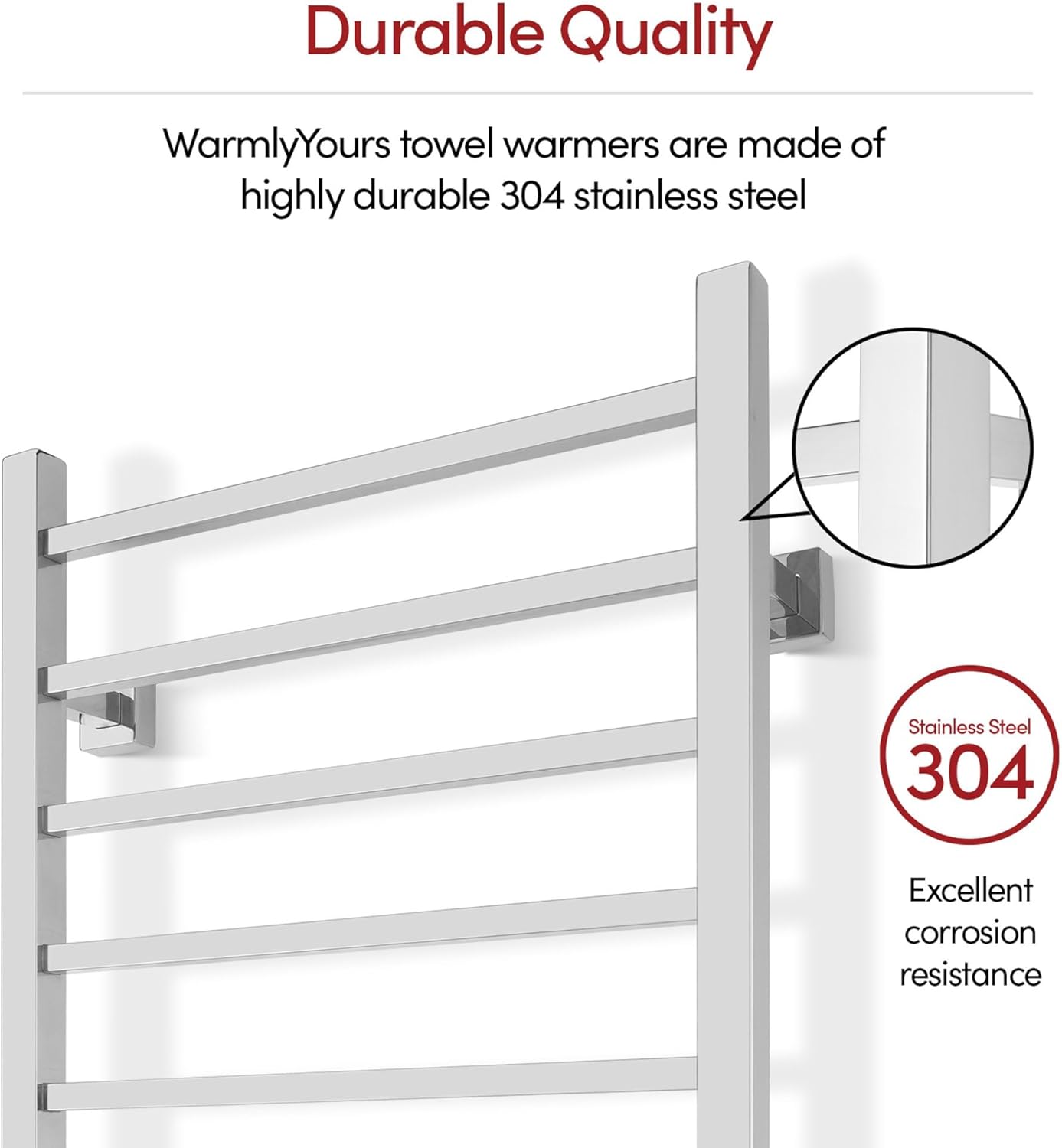WarmlyYours 10-Bar Heated Towel Rack