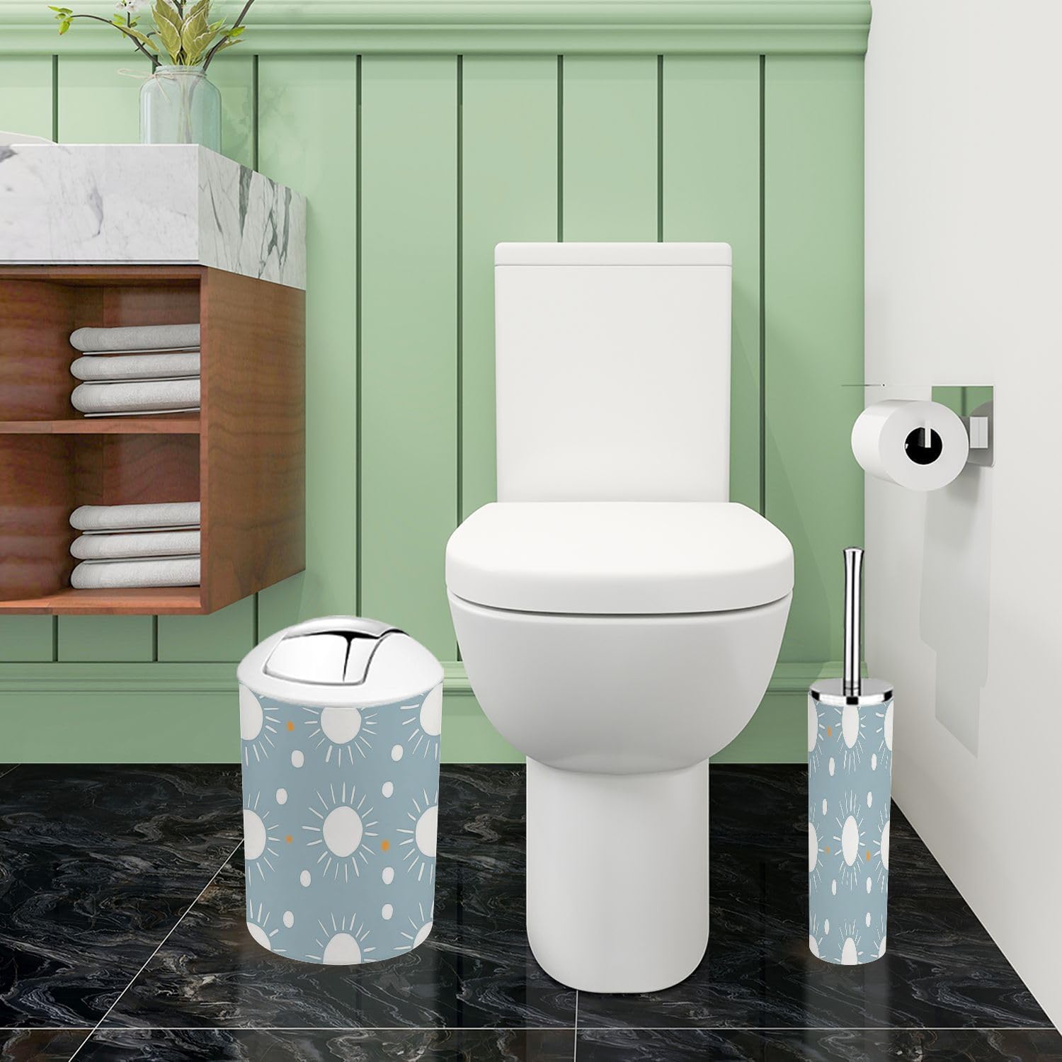 Bathroom Accessories Set 6-Piece Boho Summer
