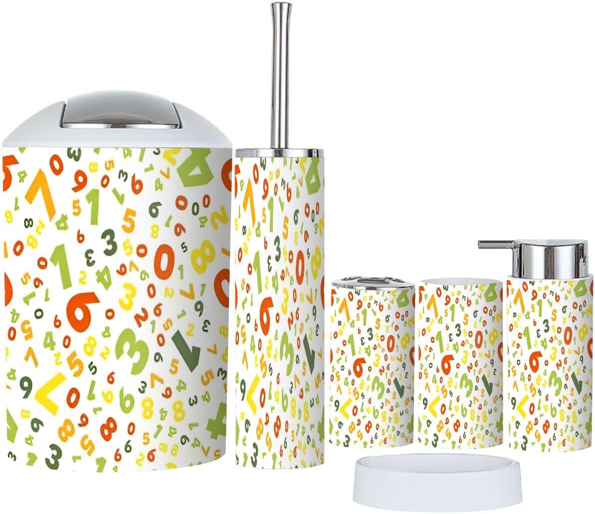 Bathroom Accessories Set 6 Pcs Durable Stylish for Home Use