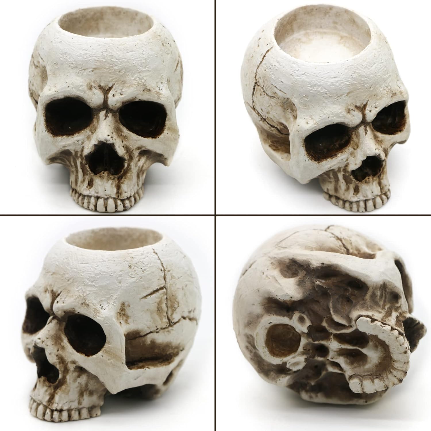 Gothic Skull Candleholder for Halloween