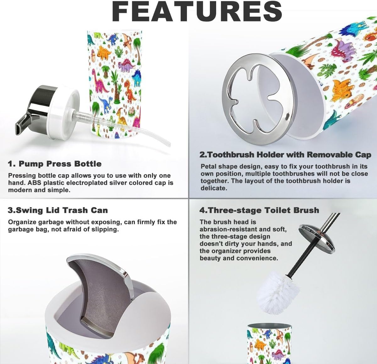Sturdy Dinosaur Bathroom Set