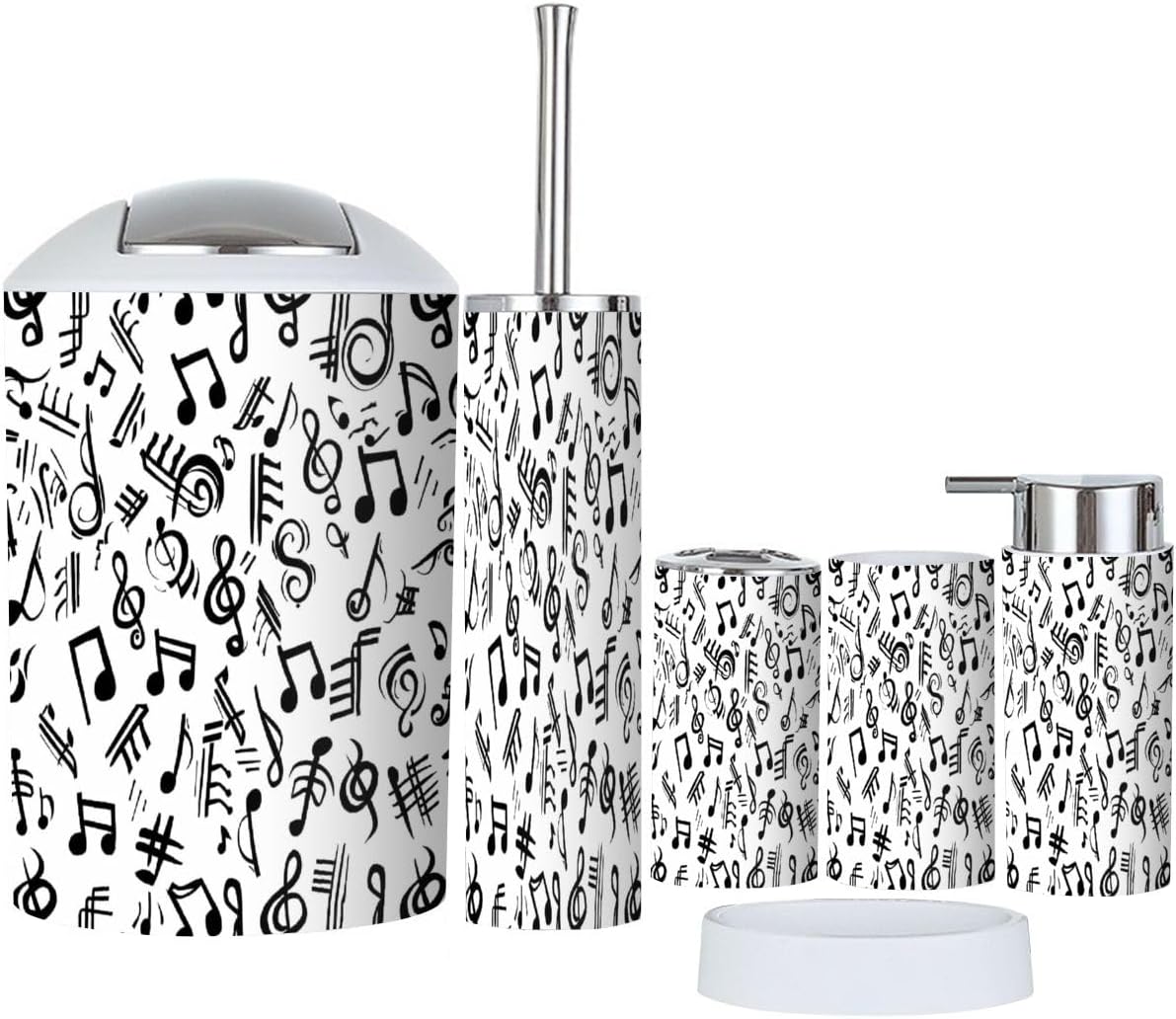 6-Piece Music Style Bathroom Set by XNGJEMVWXO