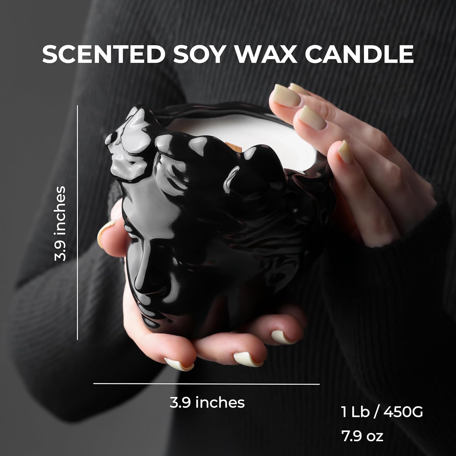 Wood Wick Candles With Crackle - Lavender Scent