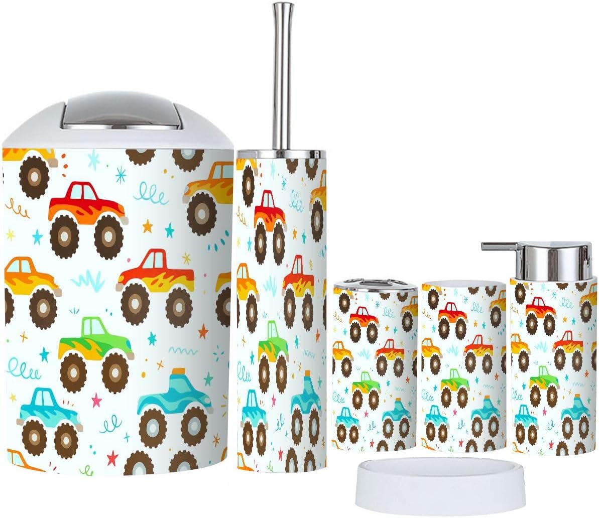 Boho Bathroom Accessory Set 6 Piece 1
