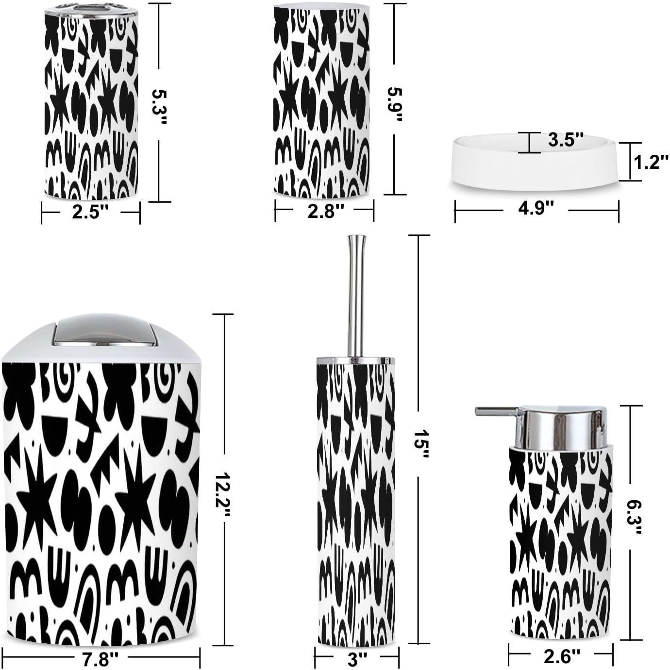Modern 6-Piece Bathroom Set