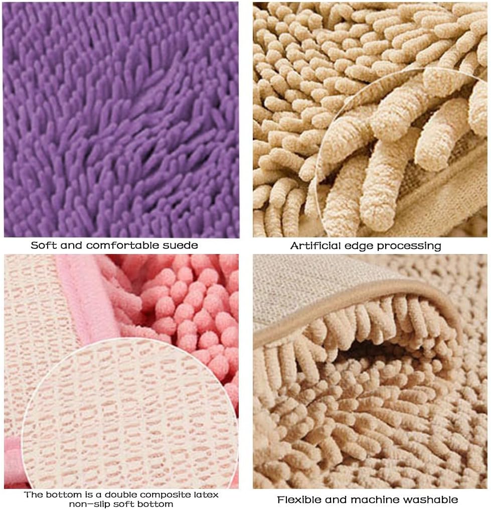 Extra Soft Washable Pink Bathroom Rug