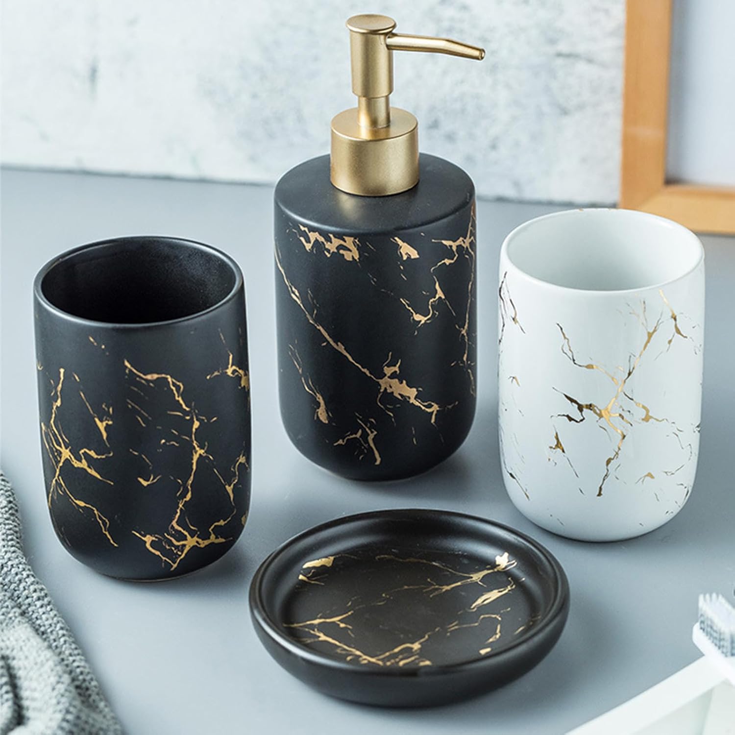 4-Piece Soap Dish Set Ergonomic Design Durable Stylish for Home