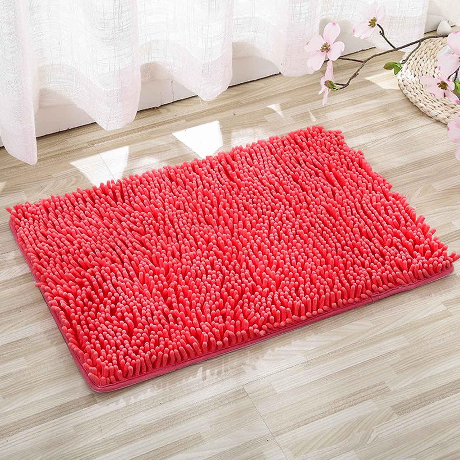 Extra Soft Washable Pink Bathroom Rug