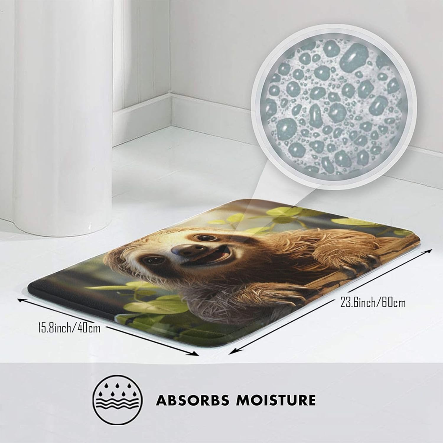 Welcome Home to the Sloth Front Door Mat 236 x 157 in