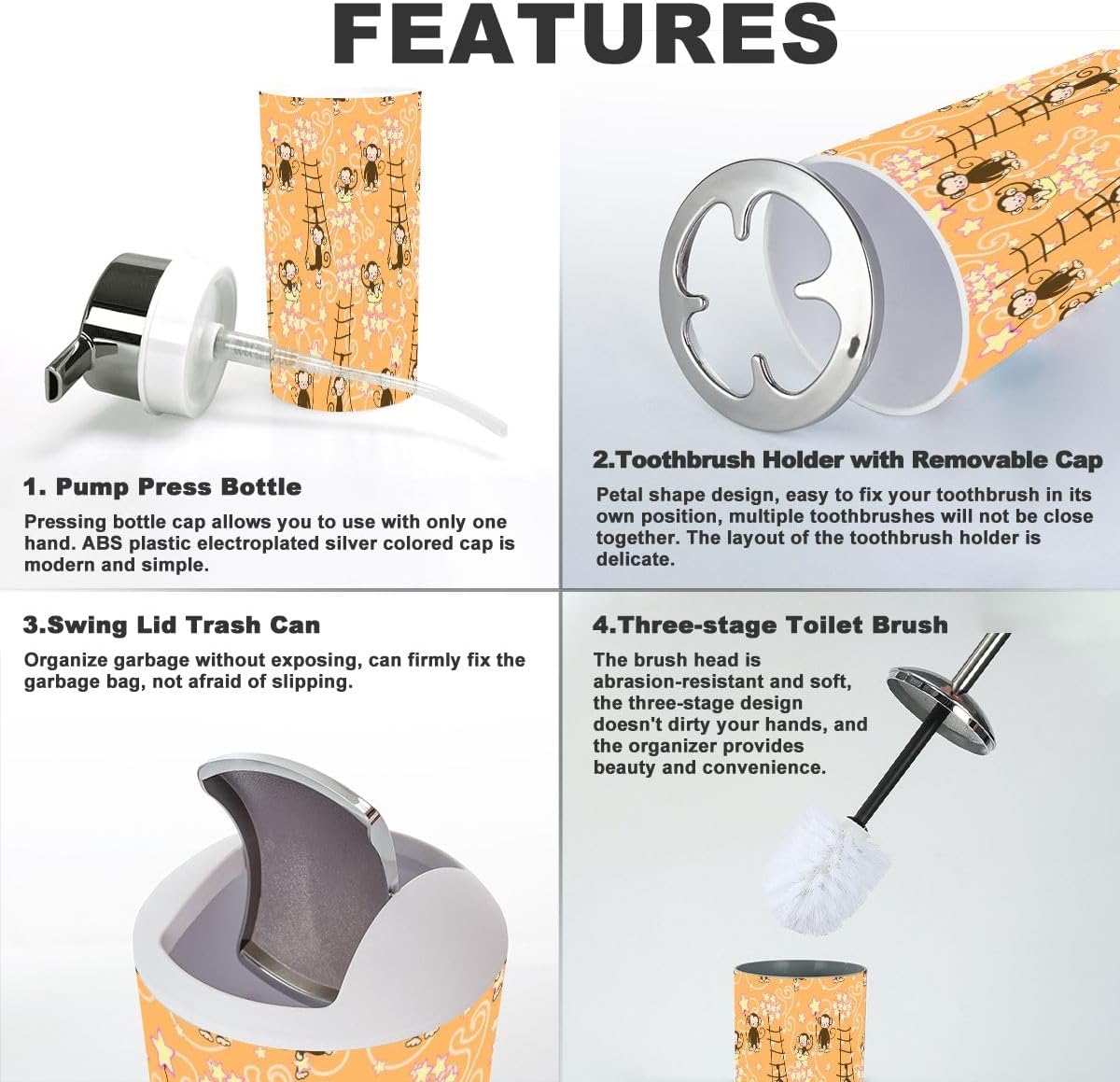 Bathroom Accessories Set 6 Pcs