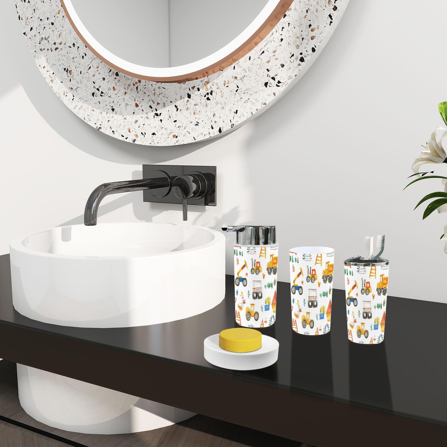 Stylish Boho Bathroom Accessory Set