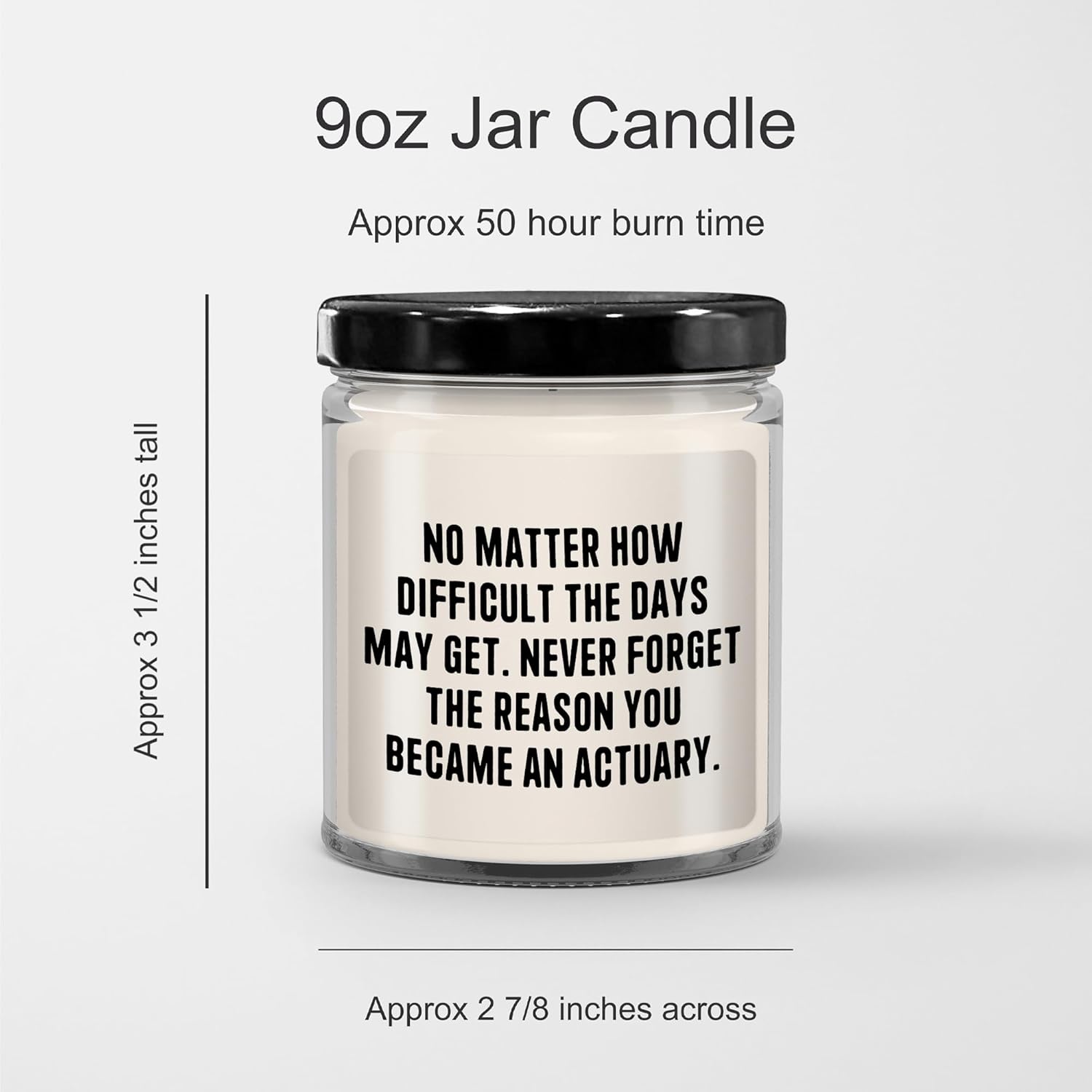 Actuary Candle Gift for Birthday 9oz Vanilla Soy Candle